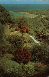 View from Mountains Overlooking Ocho Rios Bay Jamaica Postcard Postcard