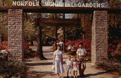 Norfolk Municipal Gardens - Entrance to Azalea Gardens Virginia Postcard Postcard