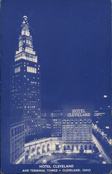 Hotel Cleveland and Terminal Tower Postcard