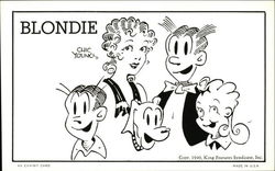 Cast of Blondie Cartoons Postcard Postcard