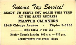 Income Tax Service! Advertising Postcard Postcard
