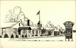 The New Cedar Crest Hotel Court Postcard