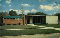 Street View of Schultz-Holmes Memorial Library Postcard