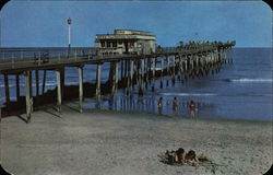 Sixteenth Avenue Fishing Pier Belmar, NJ Postcard Postcard