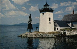 Lighthouse near Ferry Landing Islesboro, ME Postcard Postcard