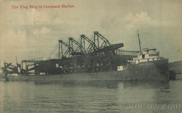 The Flag Ship In Conneaut Harbor Boats, Ships