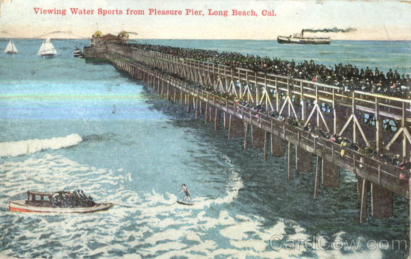 Viewing Water Sports From Pleasure Pier Long Beach California