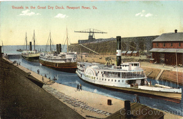 Vessels In The Great Dry Dock Louise Newport News Virginia