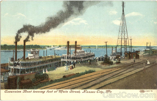 Excursion Boat Leaving Foot Of Main Street Kansas City Missouri