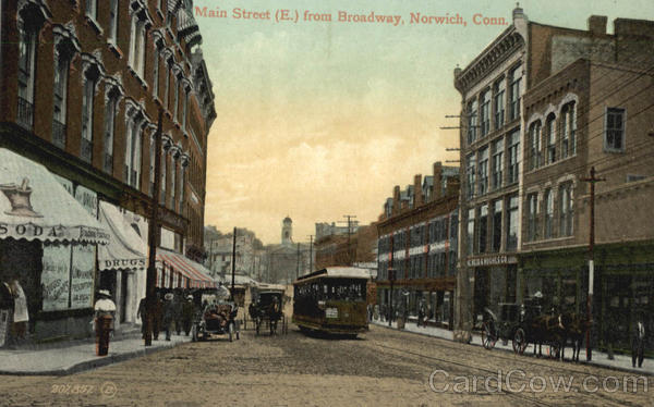 Main Street From Broadway Norwich Connecticut