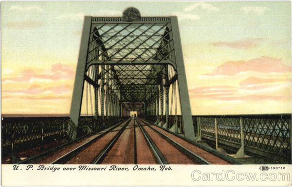 U. P. Bridge Over Missouri River Omaha Nebraska