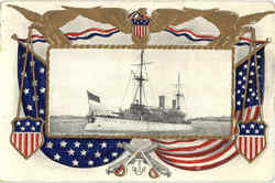 US Cruiser Olympia Dewey's Flagship At Manilla Postcard