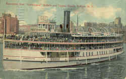 Excursion Boat Americana Buffalo And Crystal Beach Postcard