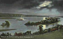 View On The Hudson Looking South Coxsackie, NY Postcard Postcard
