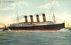 SS Lusitania Postcard