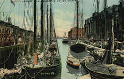 T Wharf Largest Fish Market In United States Postcard