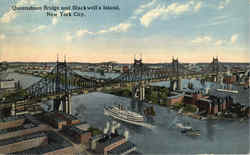 Queensboro Bridge And Blackwell's Island Postcard