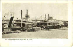 Unloading Boats On The Levee Postcard