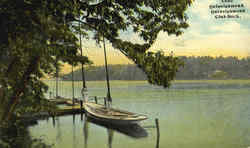 Lake Quinsigamond Club Dock Postcard