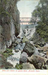 Falls And Canon On Yantic River Norwich, CT Postcard Postcard