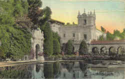 Exposition Building In The Lily Pond San Diego, CA Postcard Postcard