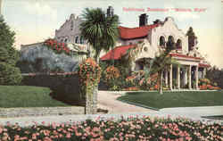 California Residence Mission Style Postcard