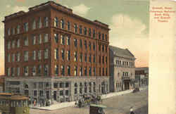 American National Ban Bldg. And Everett Theatre Postcard