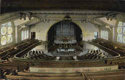 Interior First Methodist Church Postcard