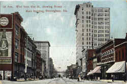 Brown Marx Building, 1st Ave, West from 21st St. Birmingham, AL Postcard Postcard