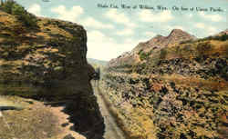 Shale Cut Wilkins, WY Postcard Postcard