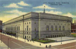 Cleveland Public Auditorium Ohio Postcard Postcard