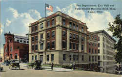 Fire Department Akron, OH Postcard Postcard