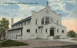 Annunciation Catholic Church Akron, OH Postcard Postcard