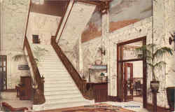 Grand Stairway Hotel Jefferson Postcard