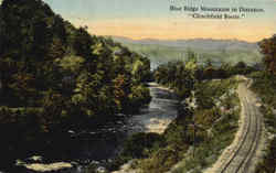 Blue Ridge Mountains In Distance Railroad (Scenic) Postcard Postcard