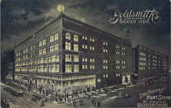 Pre Holiday Night Scene Postcard