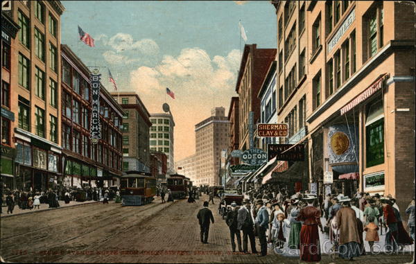 Looking North From Union Street Seattle Washington