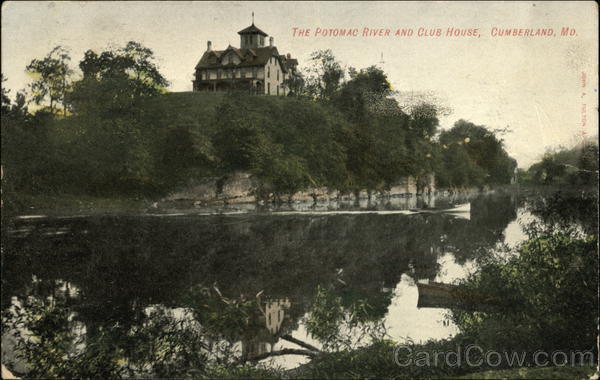 The Potomac River and Club House Cumberland Maryland
