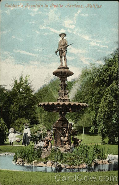 Soldier's Fountain in Public Gardens Halifax Canada