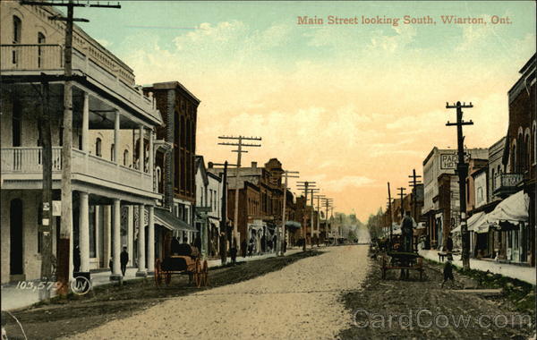 Main Street Looking South Wiarton Canada Ontario