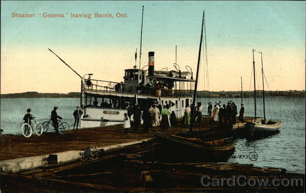 Steamer Geneva Leaving Port Barrie ON Canada Ontario