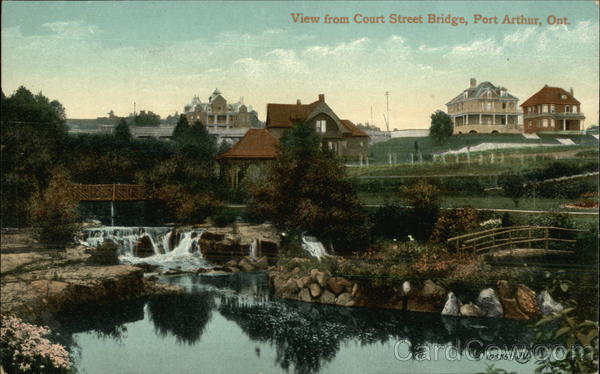 View from Court Street Bridge Port Arthur ON Canada