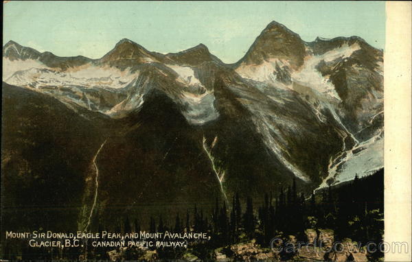 Mount Sir Donald, Eagle Peak and Mount Avalanche Glacier BC Canada