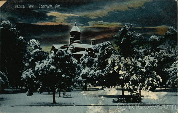 Central Park in the Snow Goderich ON Canada Ontario