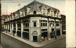 Street View of New Journal Building Postcard