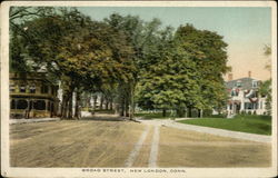 Residential View along Broad Street Postcard