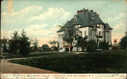 Davis Hall, R.I. College of A & M Arts Kingston, RI Postcard Postcard