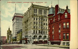 Wisconsin Street, Looking West Postcard