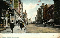 Main Street near Johnson's Bookstore Postcard