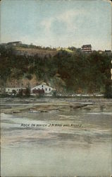 Rock On Which John H. Kagi Was Killed, Shenandoah River Postcard